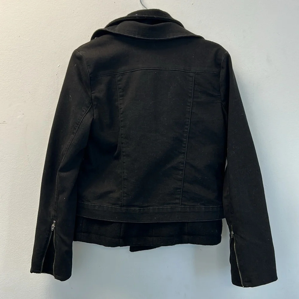 Current/Elliott The Studio Denim & Wool Jacket Coat Travertine 2 - Picture 4 of 7